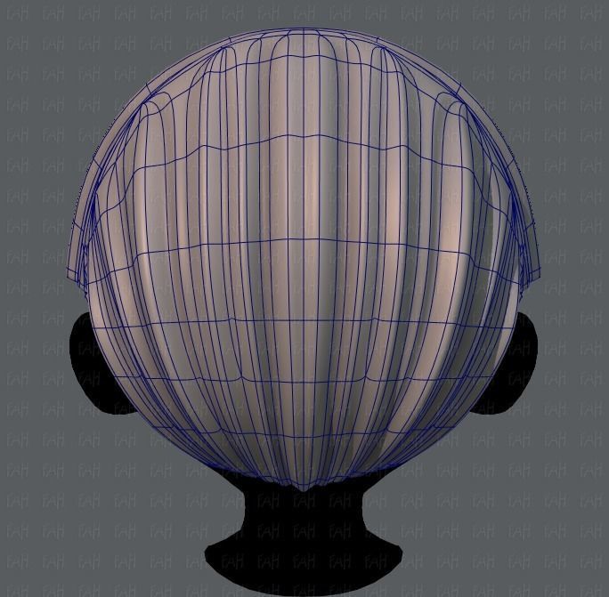 3D Hair style for boy V09 Low-poly 3D model_13