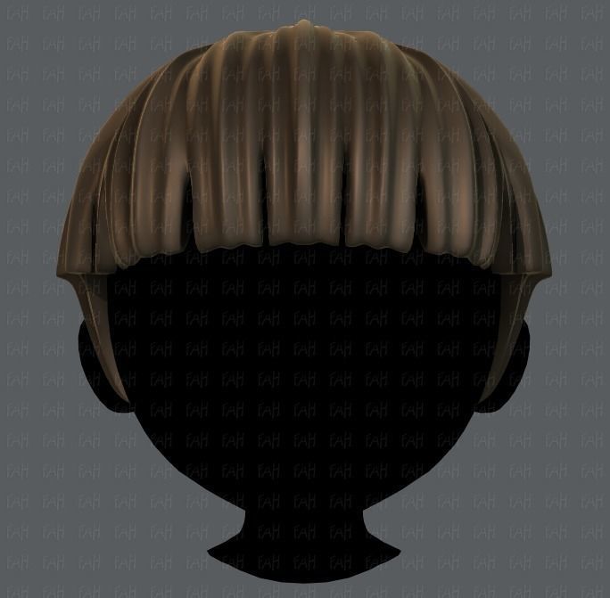 3D Hair style for boy V09 Low-poly 3D model_1