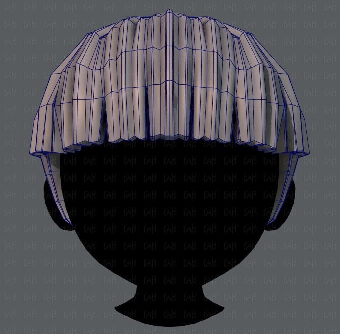 3D Hair style for boy V09 Low-poly 3D model_25