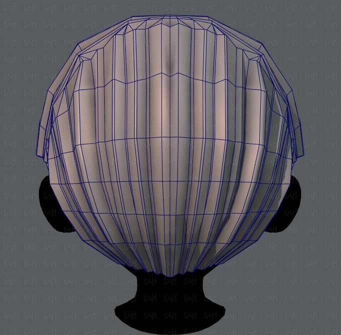 3D Hair style for boy V09 Low-poly 3D model_29