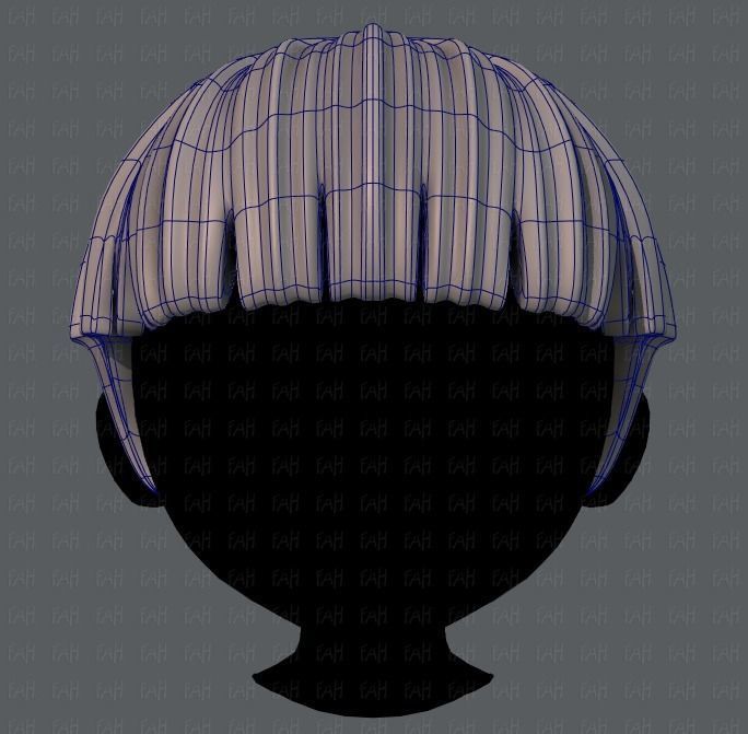 3D Hair style for boy V09 Low-poly 3D model_9