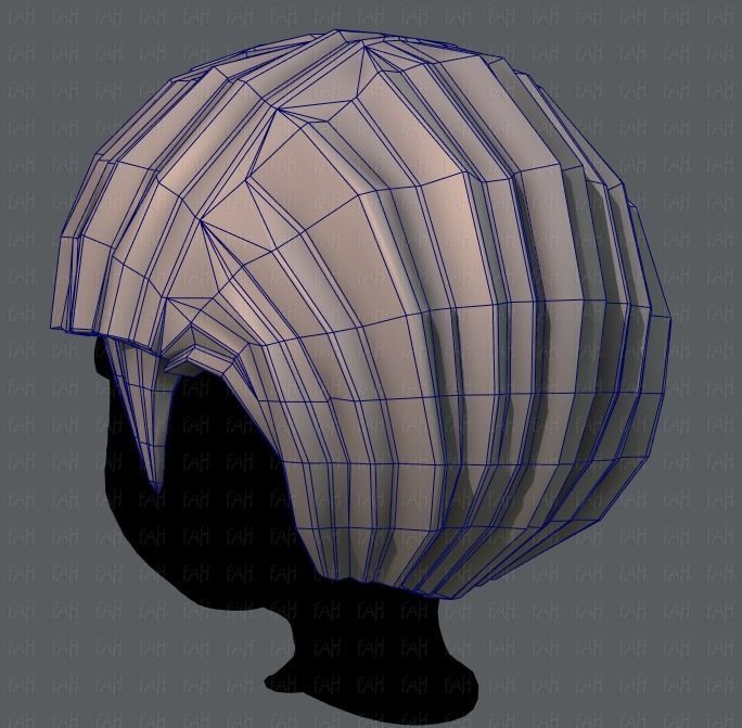 3D Hair style for boy V09 Low-poly 3D model_30