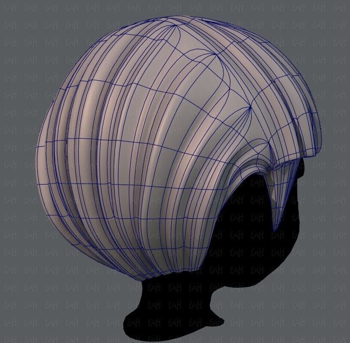 3D Hair style for boy V09 Low-poly 3D model_12