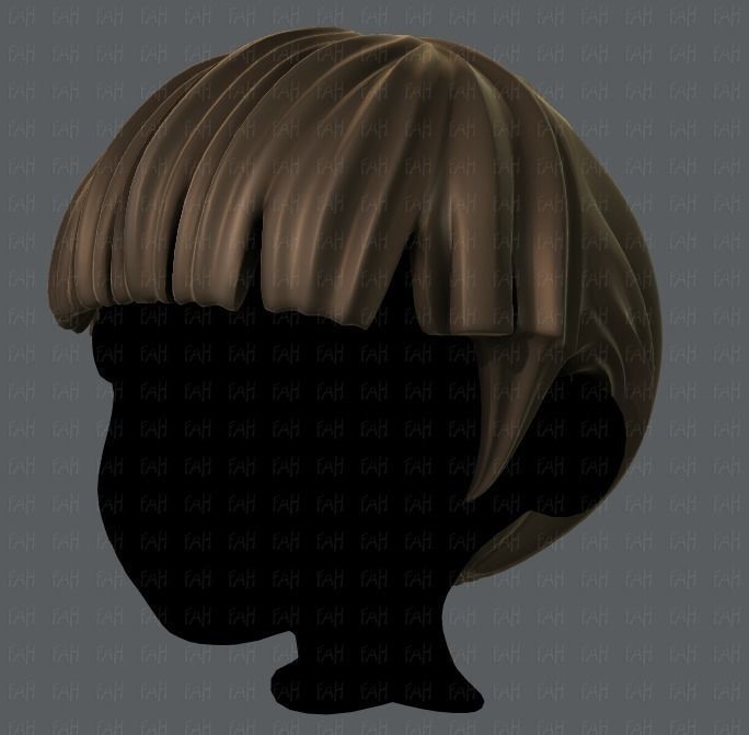 3D Hair style for boy V09 Low-poly 3D model_8