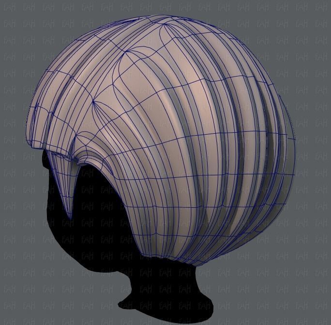 3D Hair style for boy V09 Low-poly 3D model_14