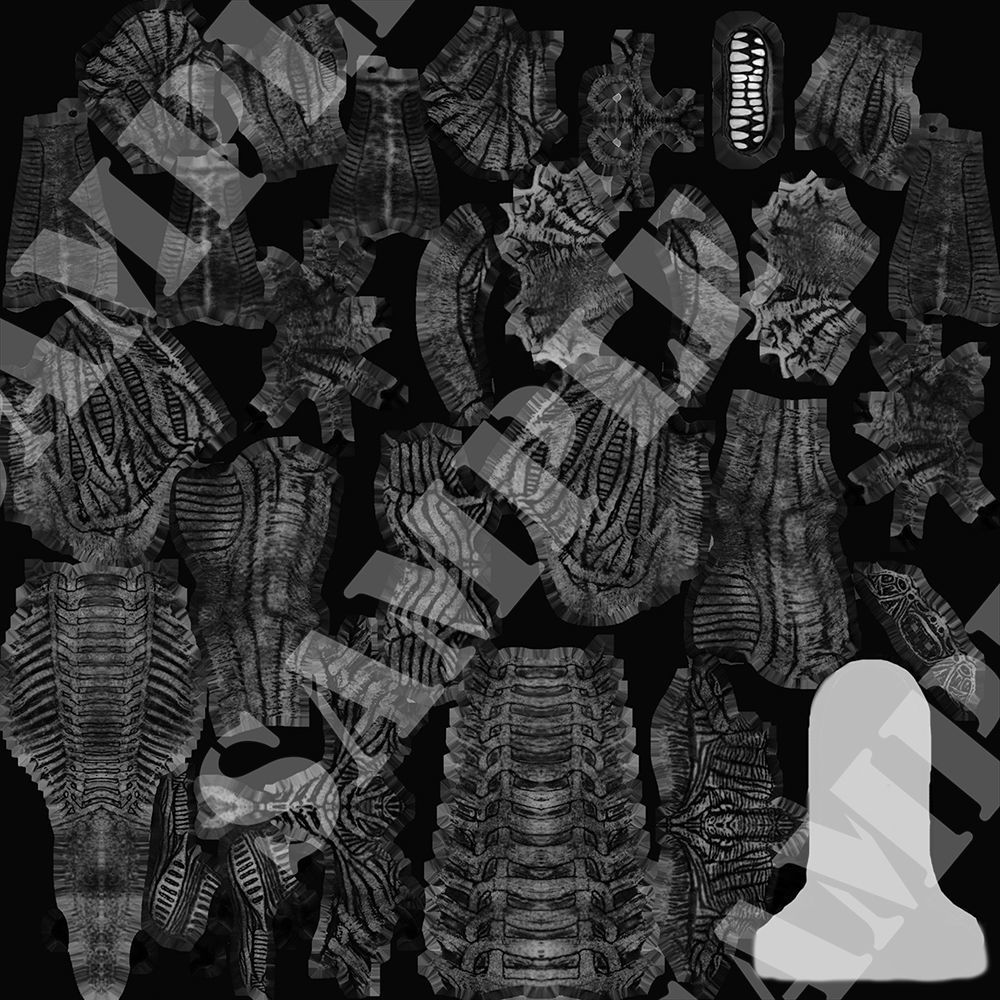 Alien Xenomorph  Low-poly 3D model_26