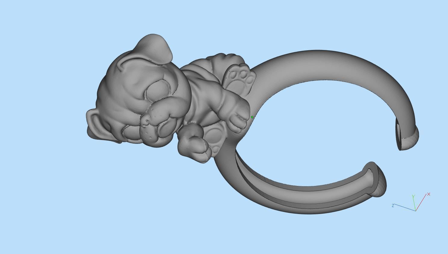 ring dog 3d model 3D print model_12