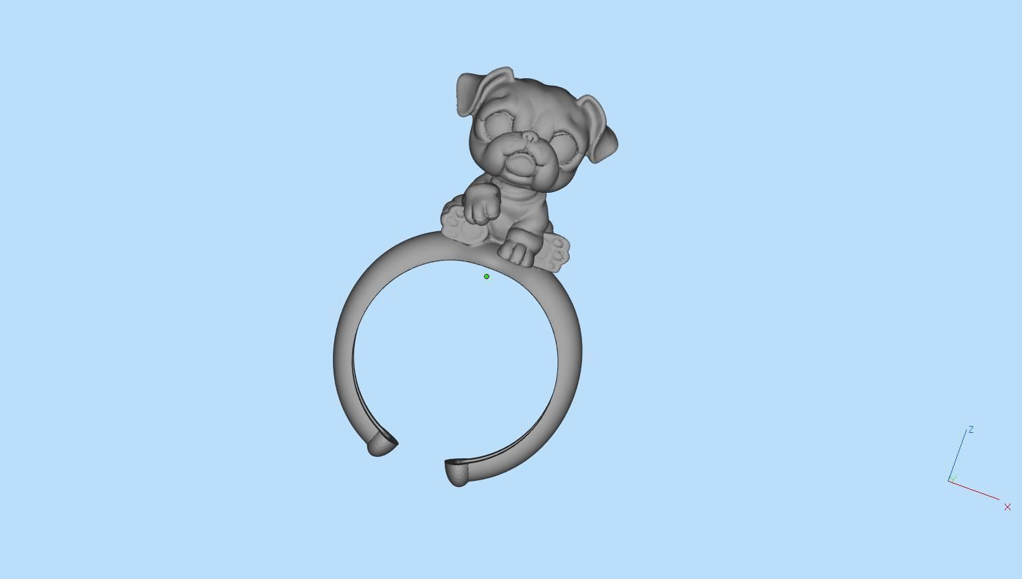 ring dog 3d model 3D print model_3