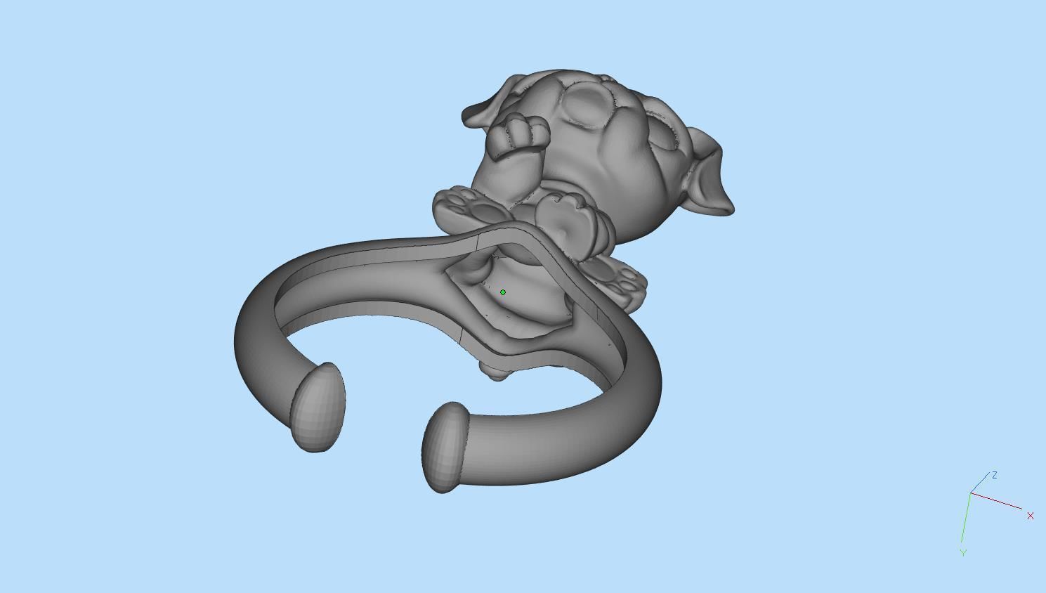 ring dog 3d model 3D print model_6