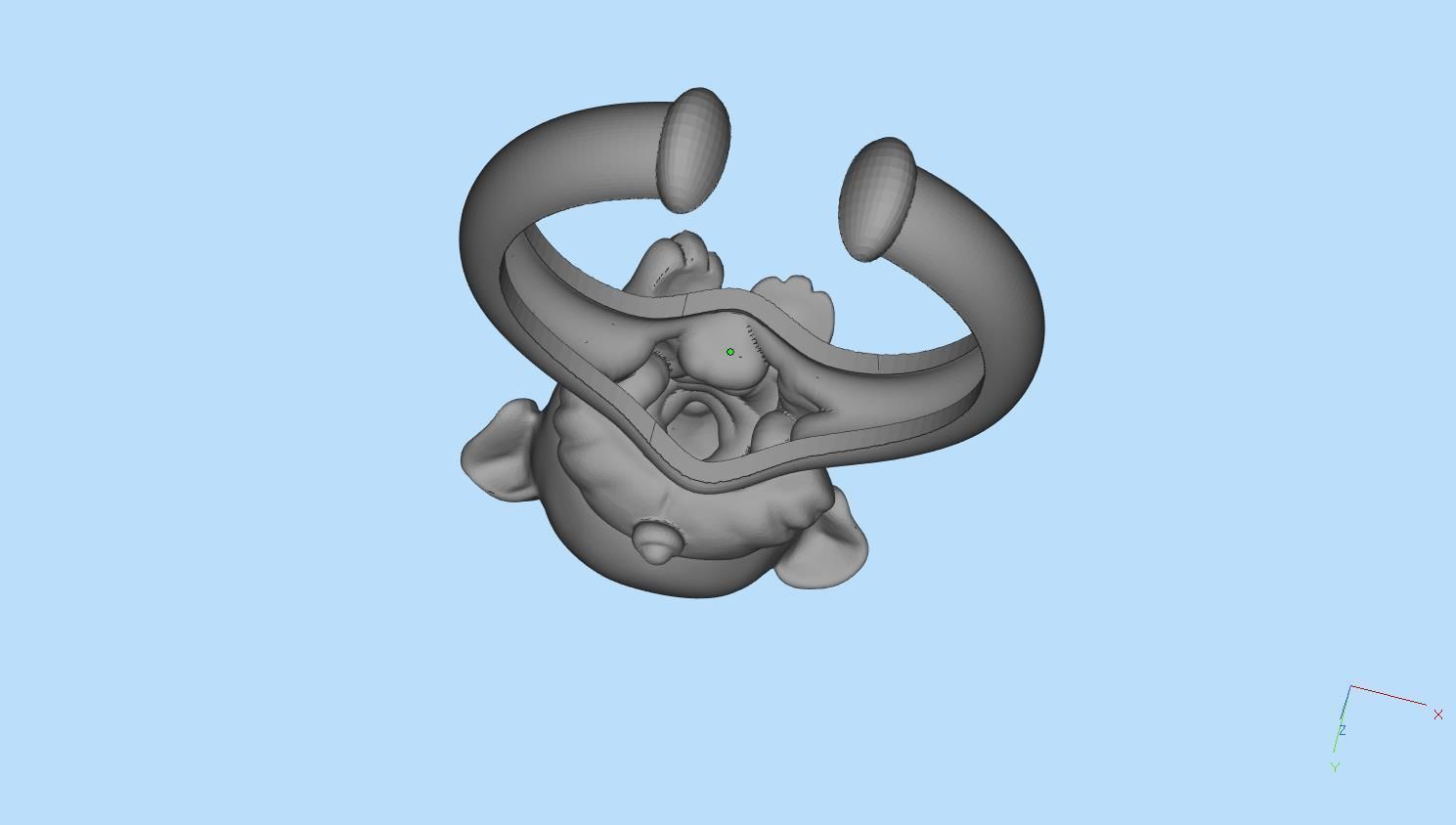 ring dog 3d model 3D print model_2