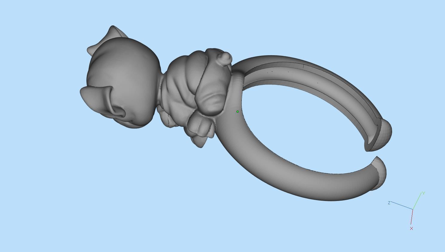 ring dog 3d model 3D print model_11