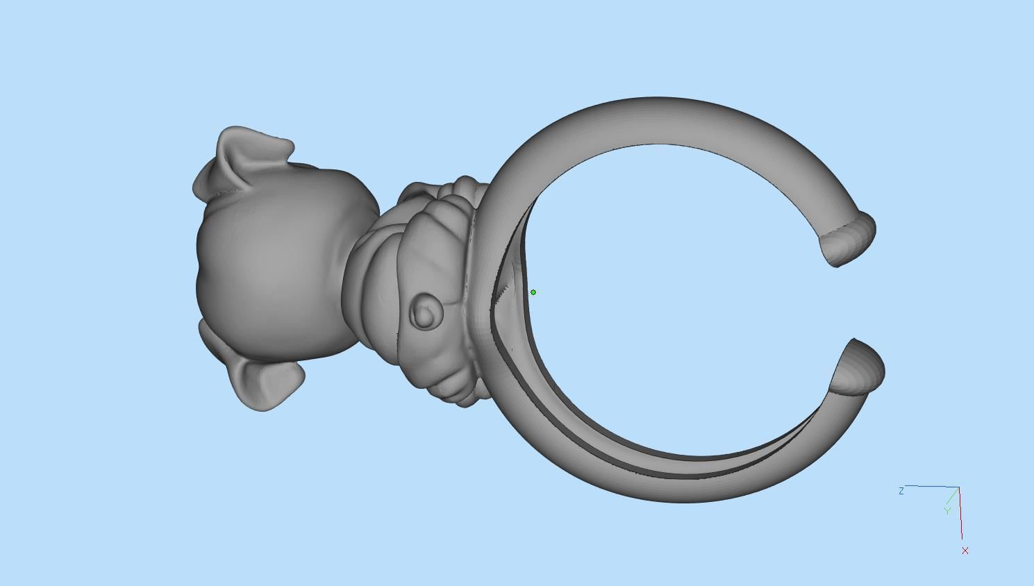 ring dog 3d model 3D print model_8