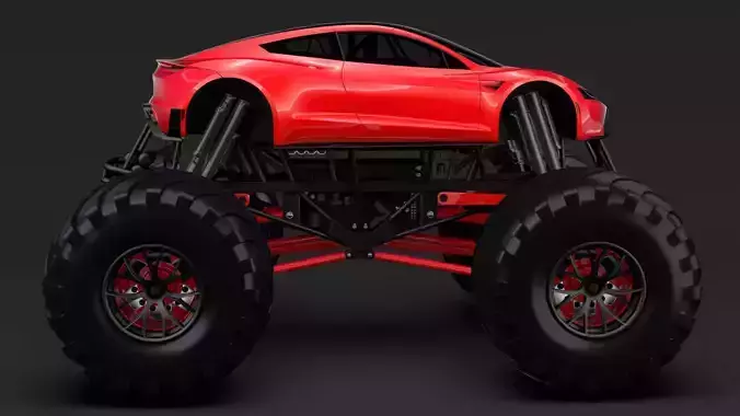 Monster Truck Tesla Roadster