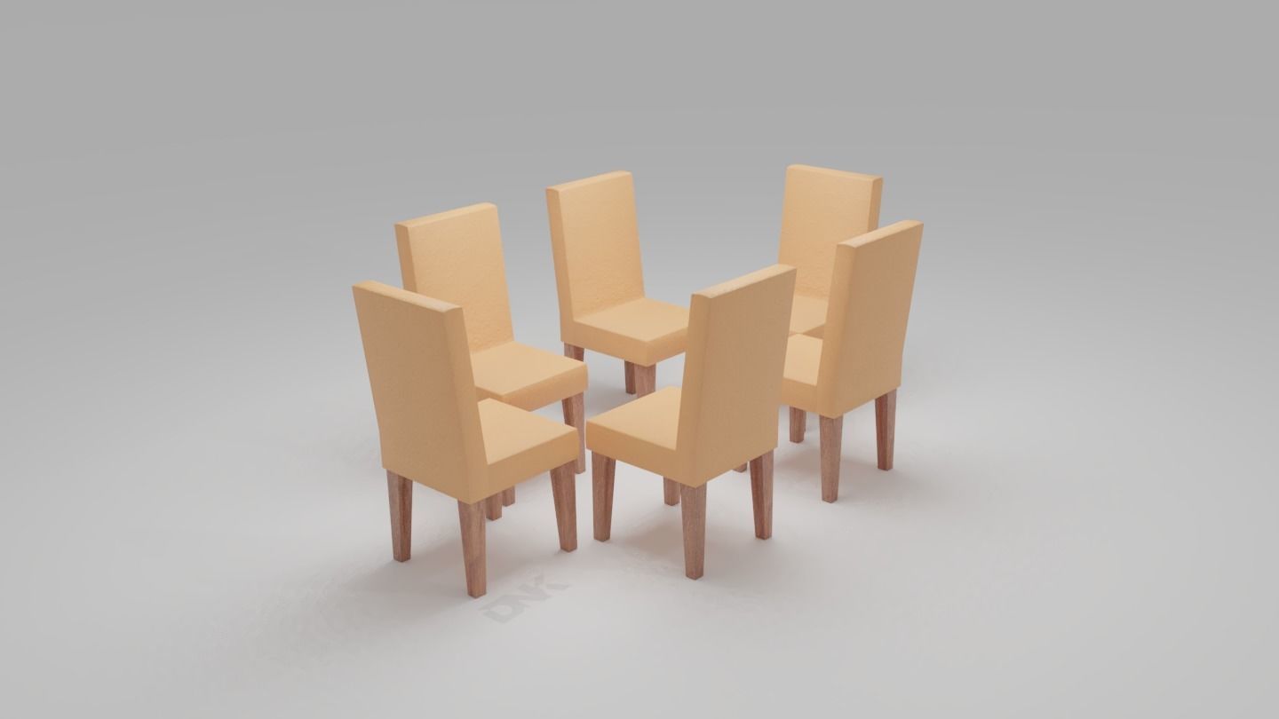 Dinning Table Low-poly 3D model_4
