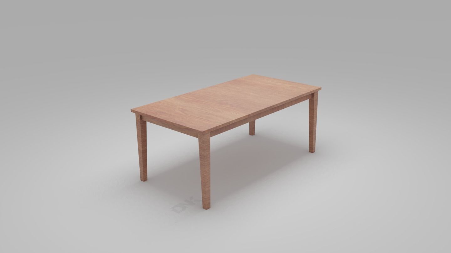 Dinning Table Low-poly 3D model_3