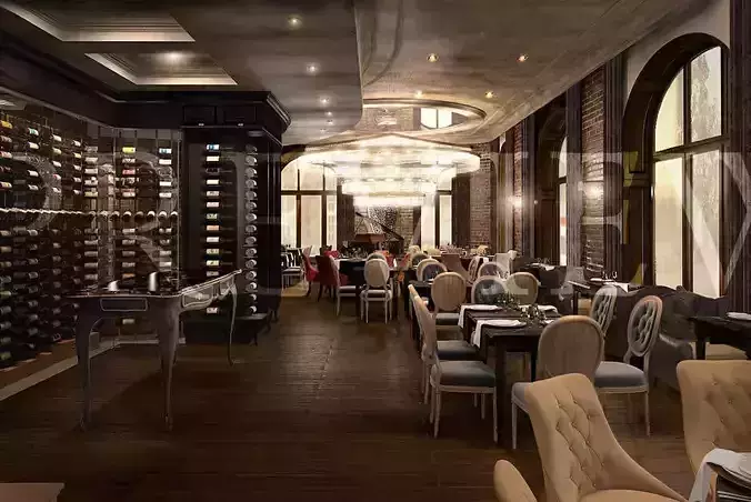Wine restaurant 3D model