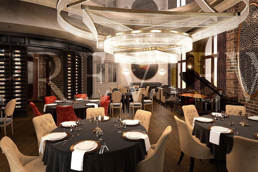 Wine restaurant 3D model_3