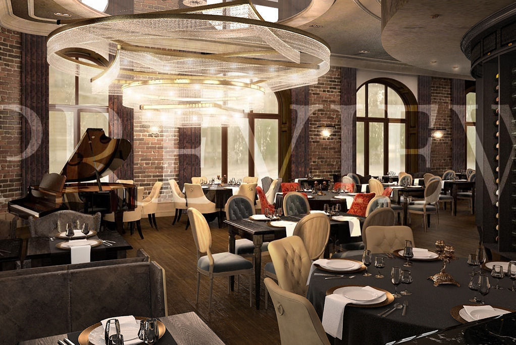 Wine restaurant 3D model_5