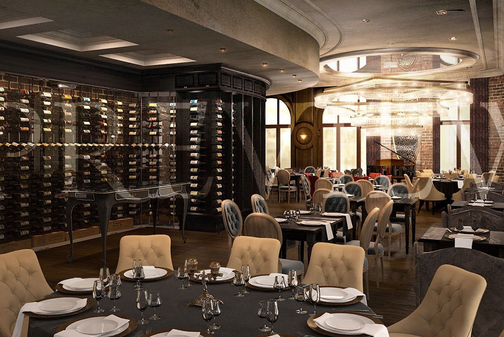 Wine restaurant 3D model_1