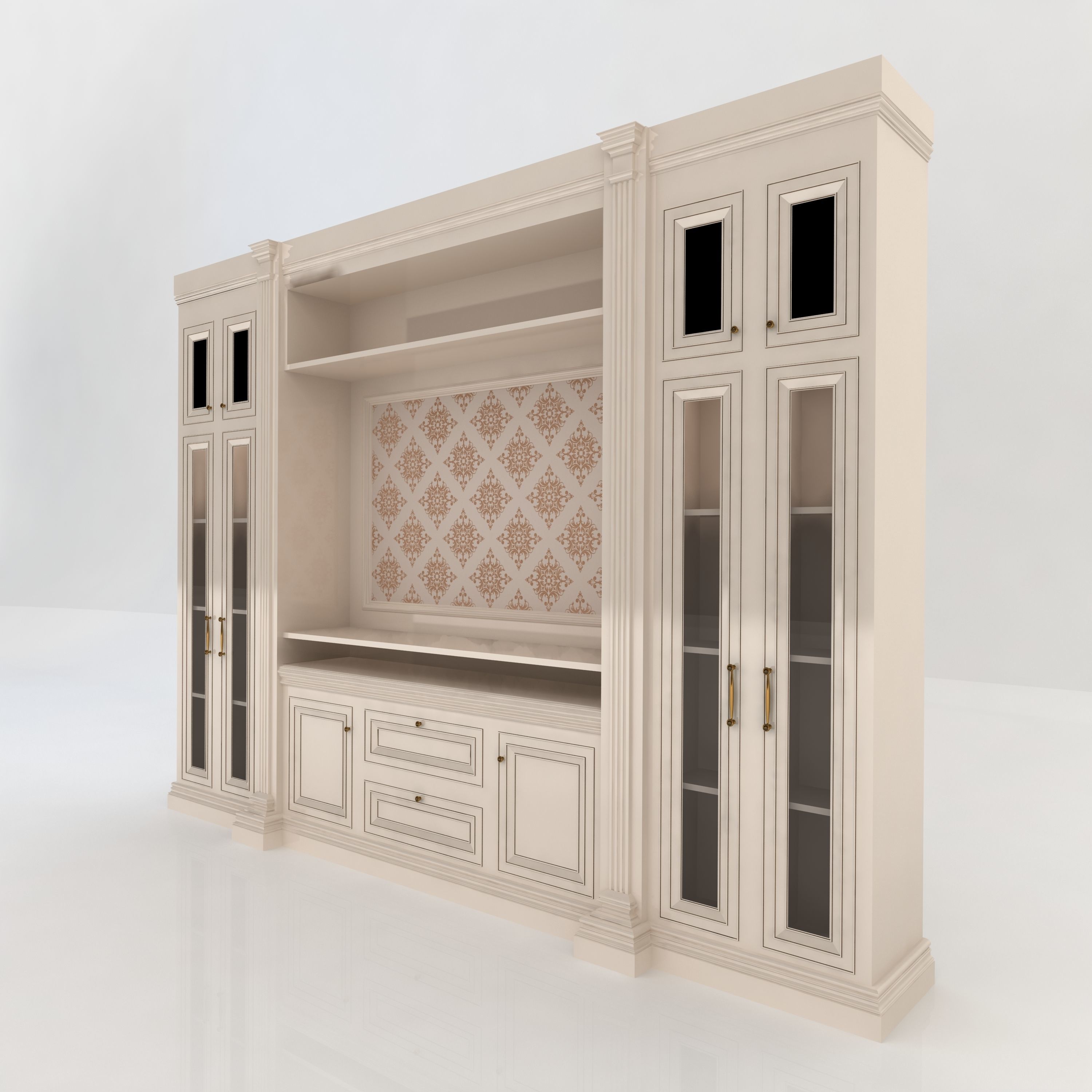 Display Cabinet 3D model_1