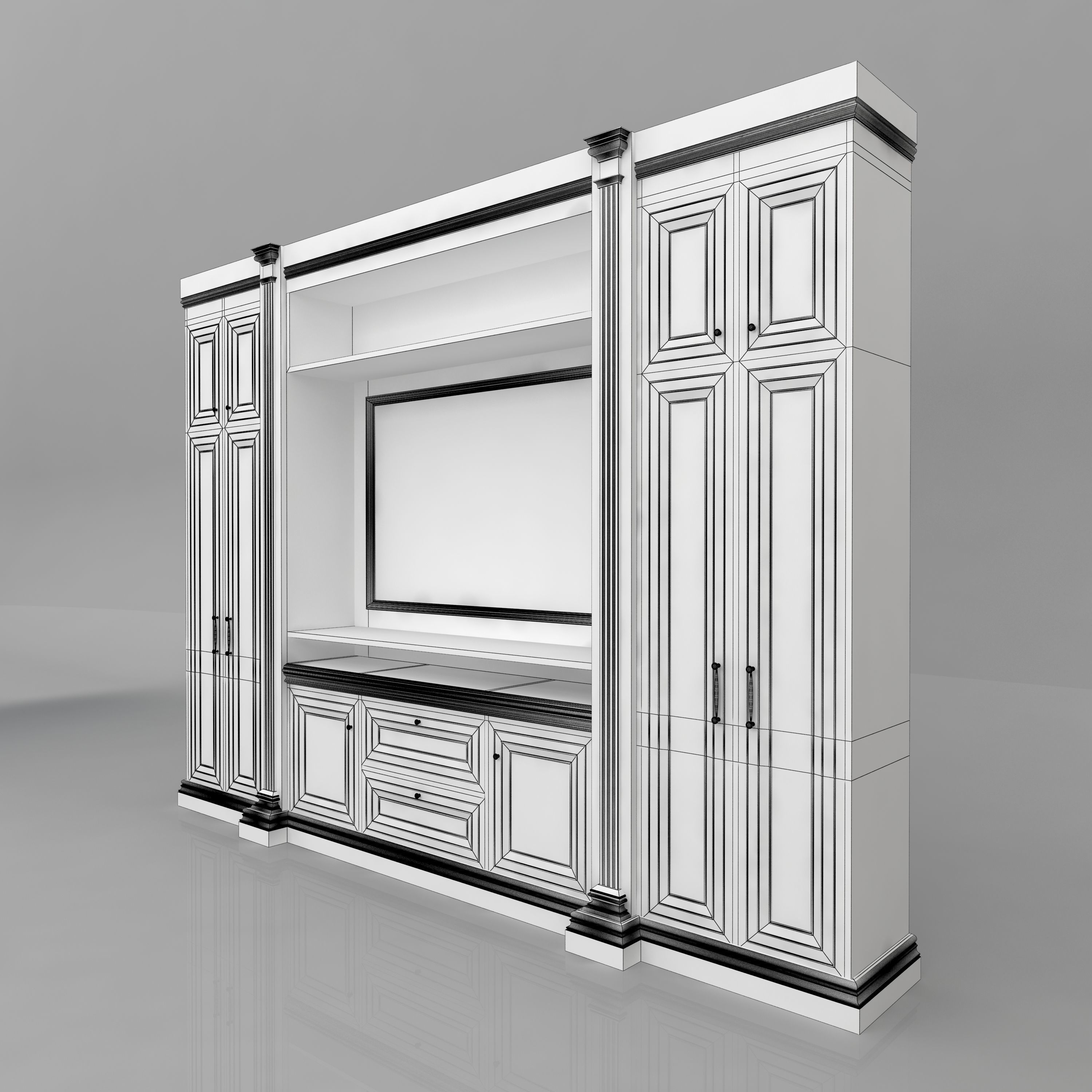 Display Cabinet 3D model_4