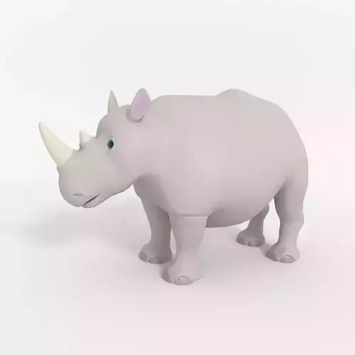 Cartoon Rhinoceros 
