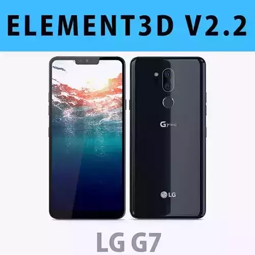 E3D - LG G7 Black model 3D model