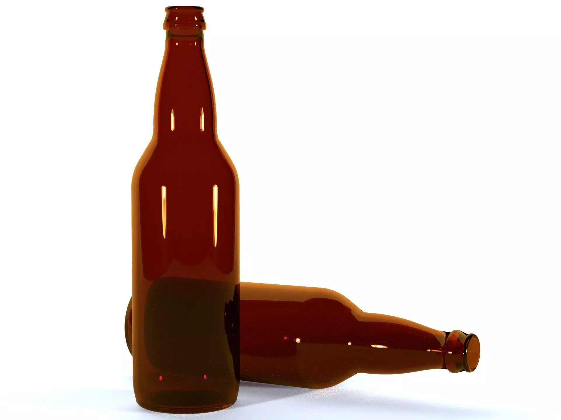 650mL 22oz Craft Beer Bomber Bottle Free 3D model