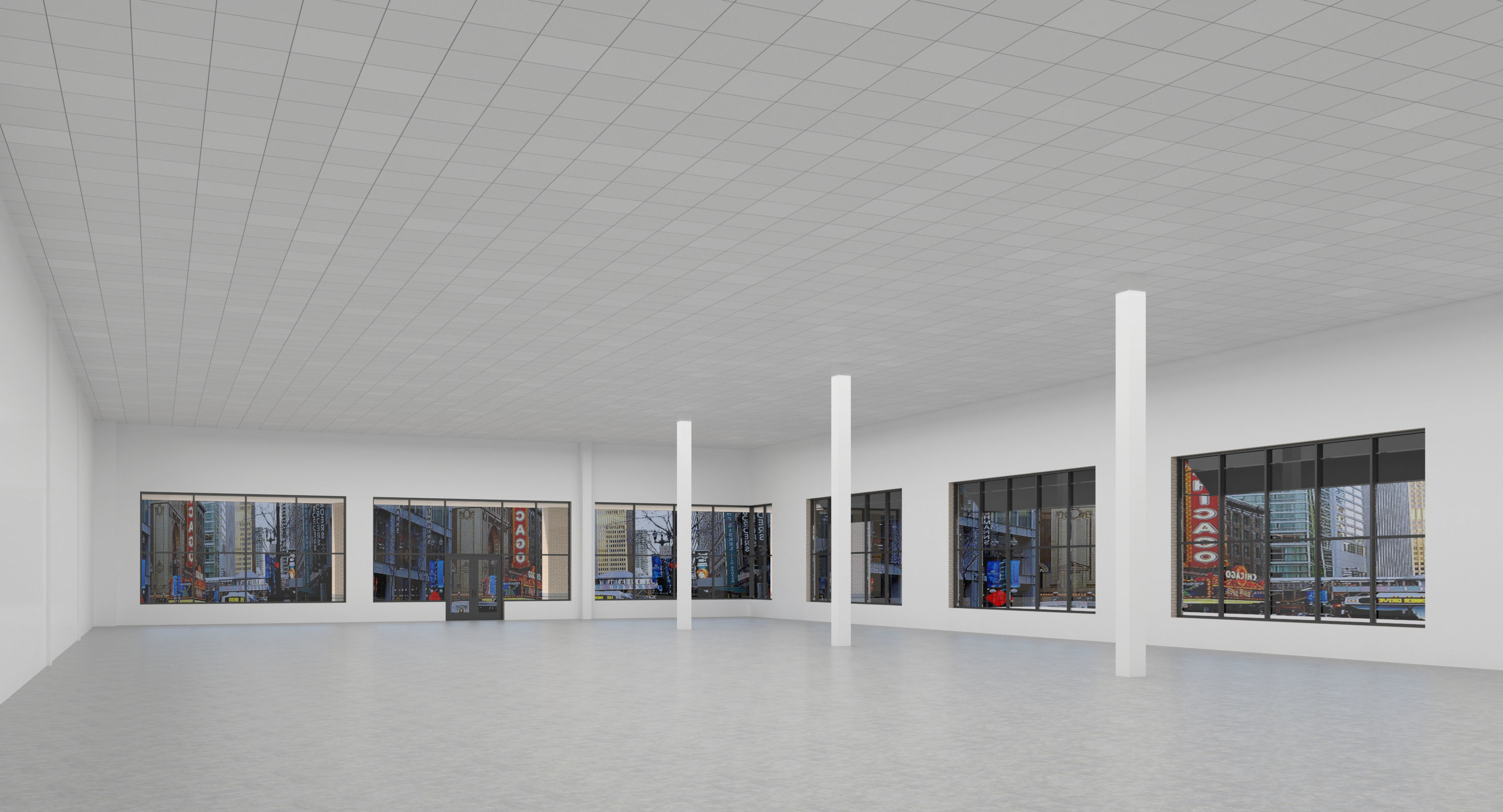 Retail-035 Retail Mall Building 3D model_7