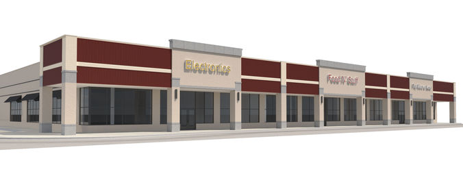 Retail-035 Retail Mall Building 3D model