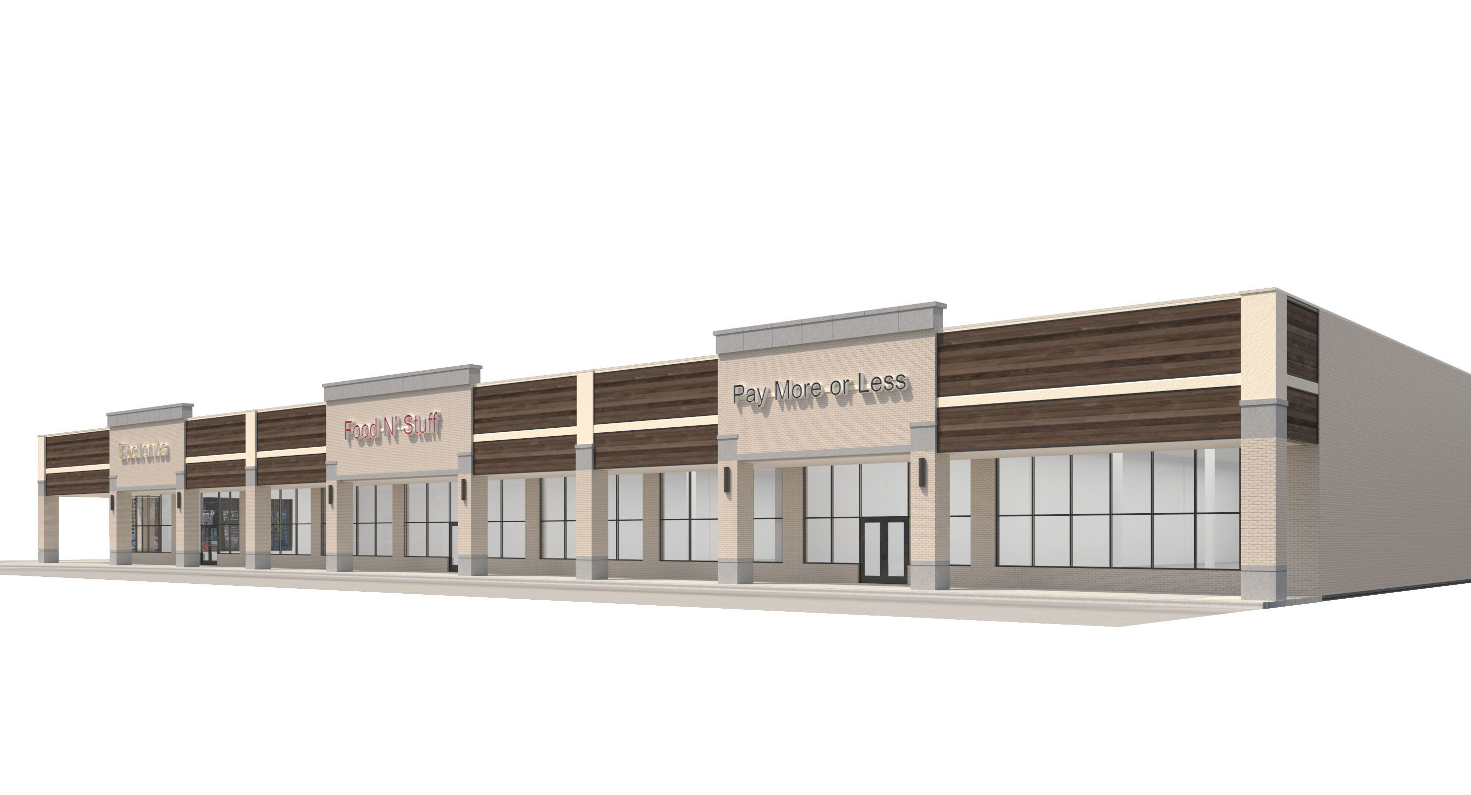 Retail-036 Retail Mall Building 3D model_1