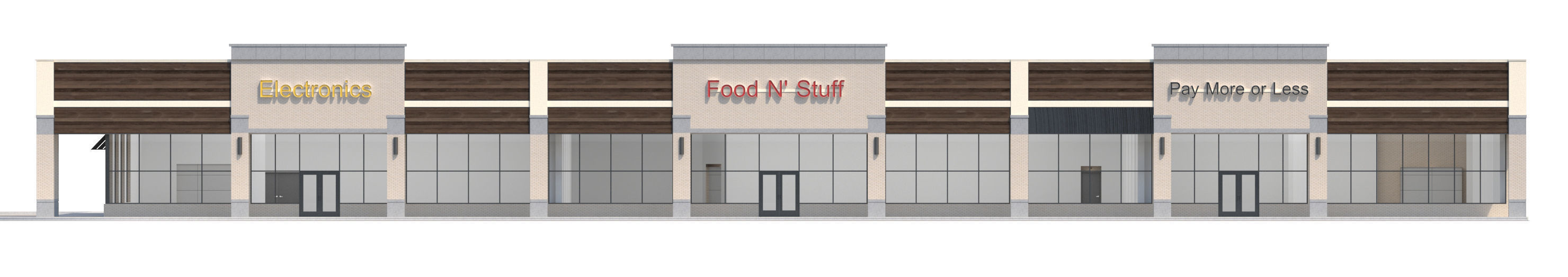 Retail-036 Retail Mall Building 3D model_8