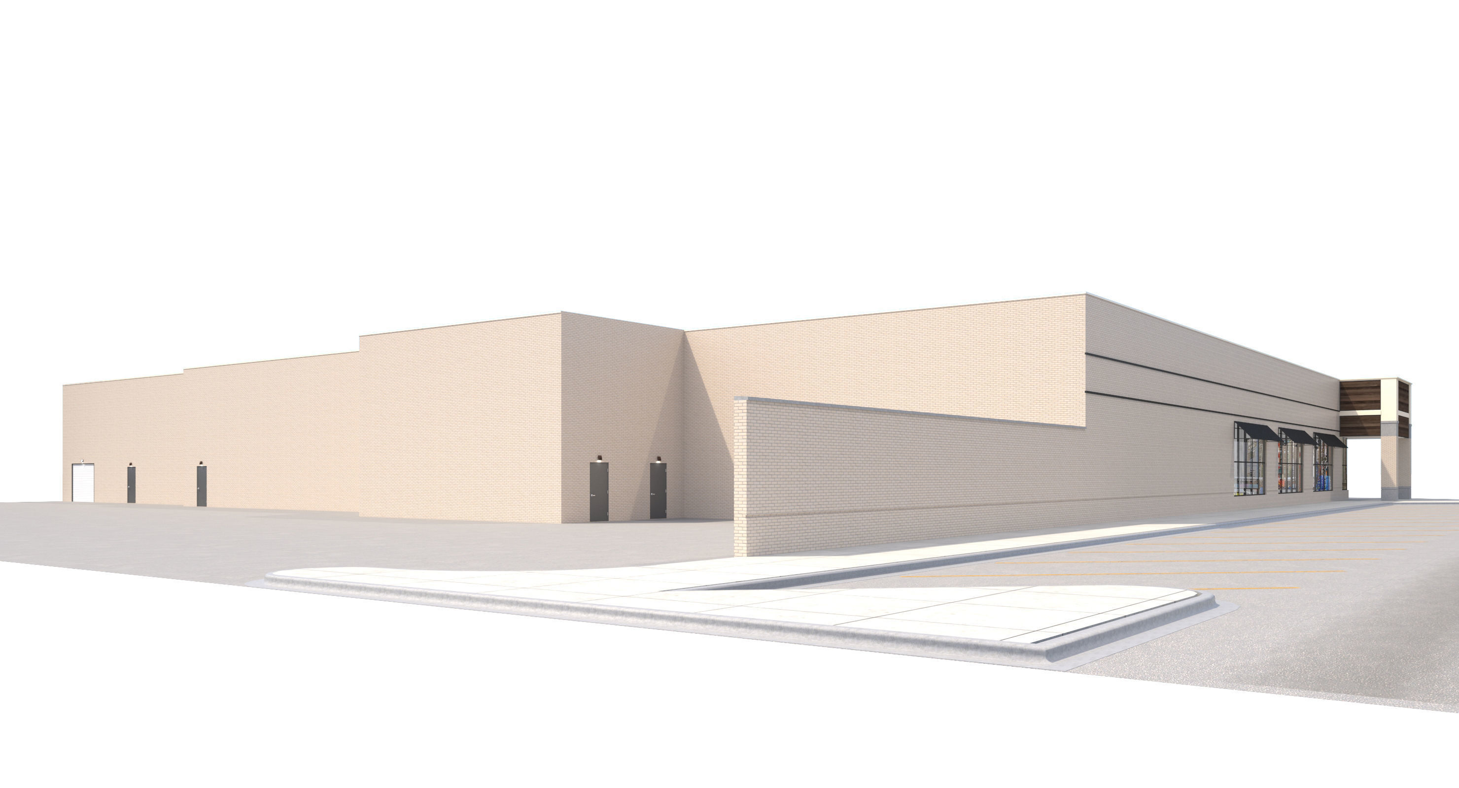 Retail-036 Retail Mall Building 3D model_5