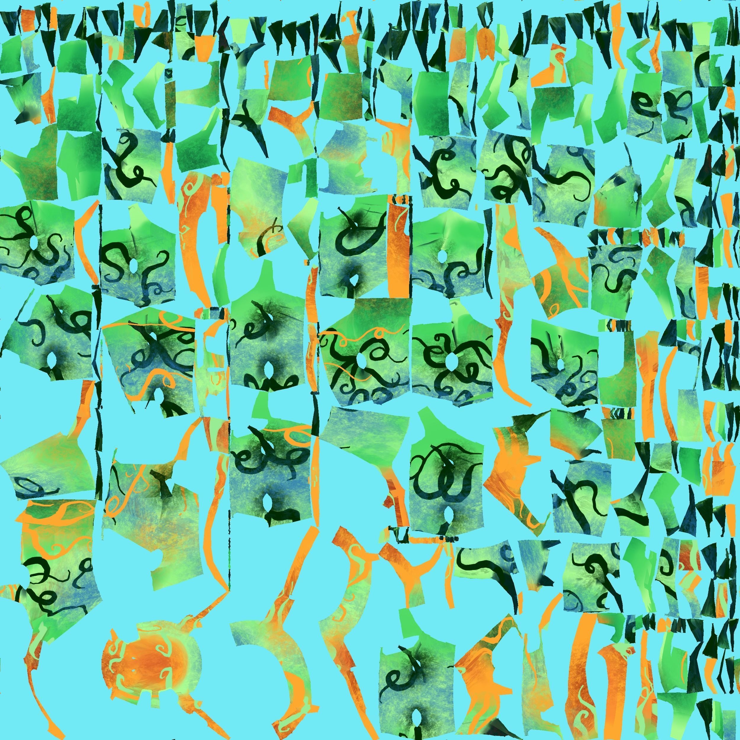 Horned Devil Caterpillar Low-poly 3D model_1