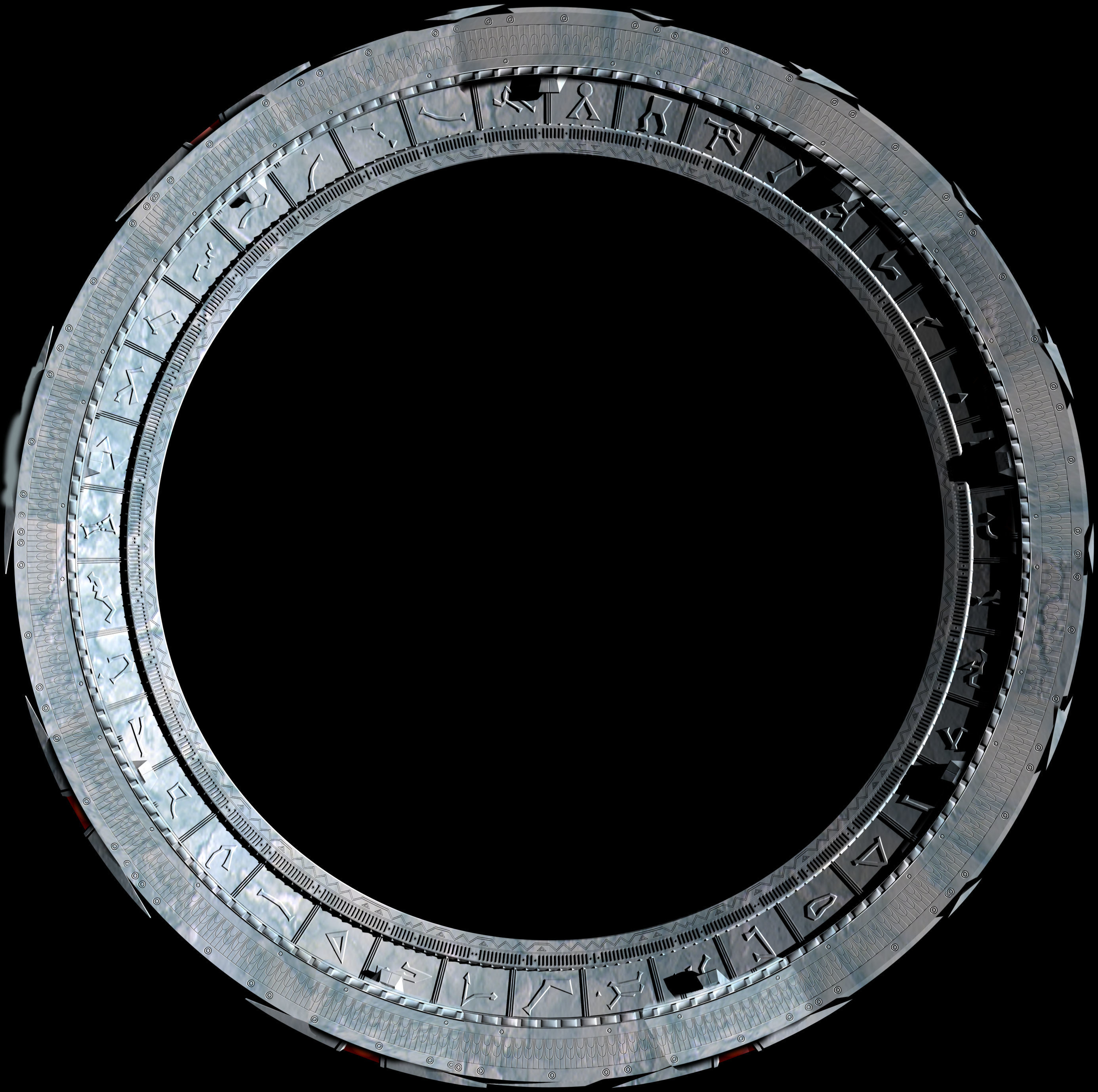 Stargate spaceship orbiting star Free low-poly 3D model_6