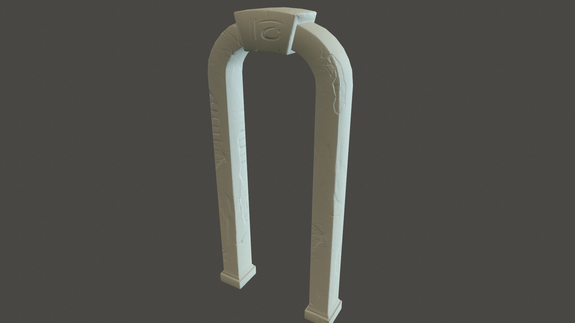 ancient archway  Low-poly 3D model_1