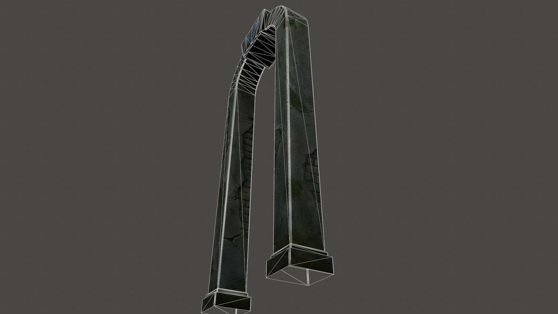 ancient archway  Low-poly 3D model_11