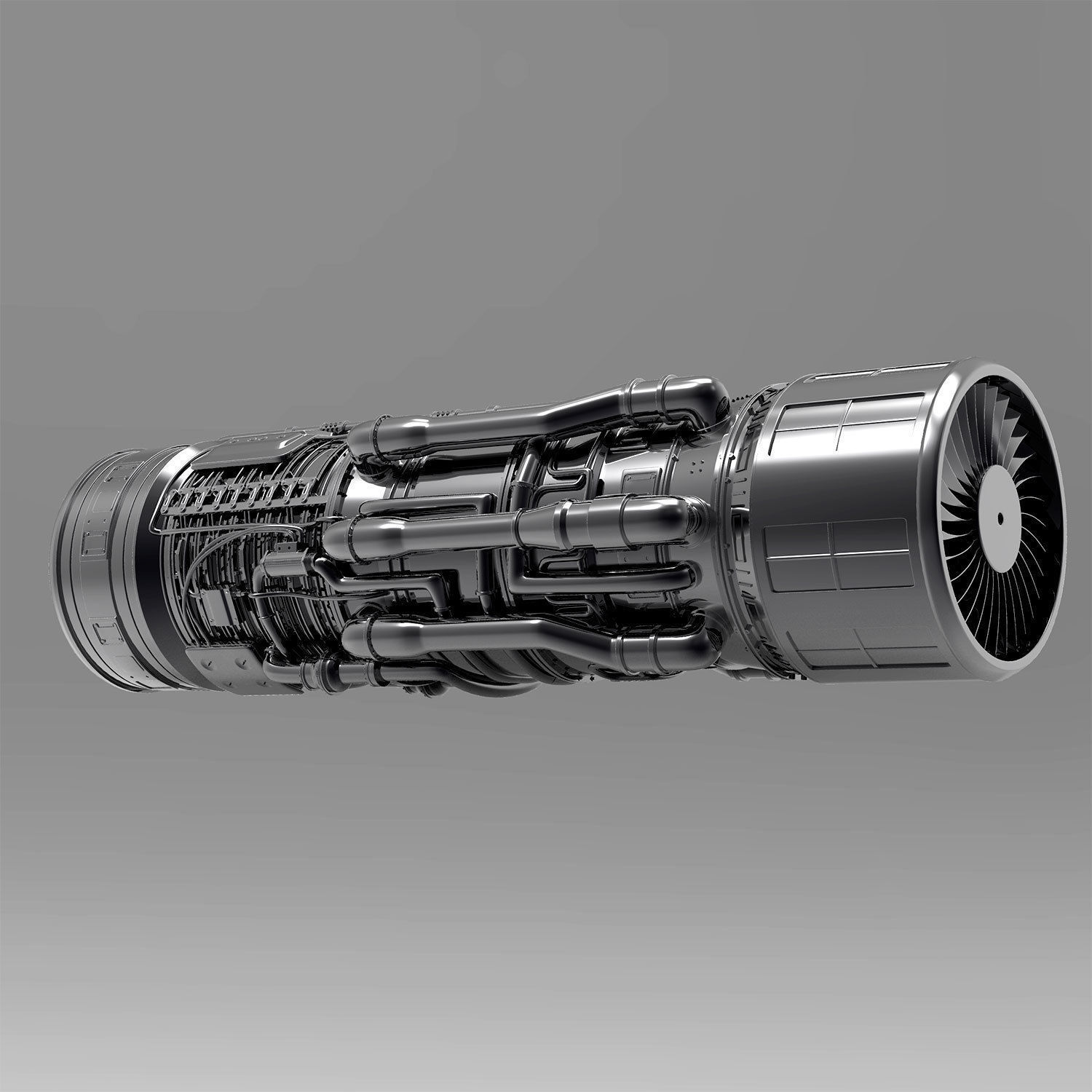 Aircraft Engine 3D model_4