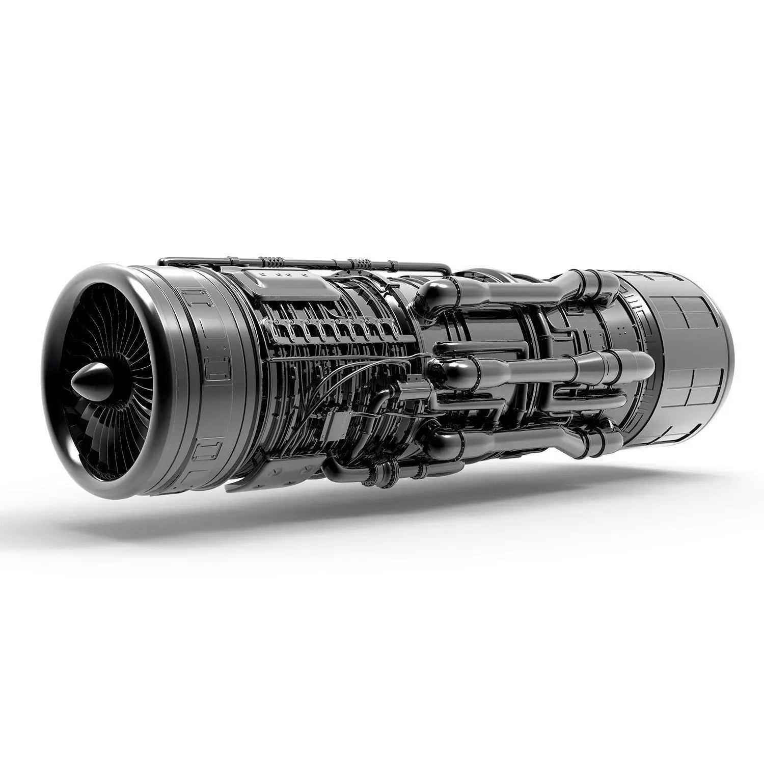 Aircraft Engine 3D model_0