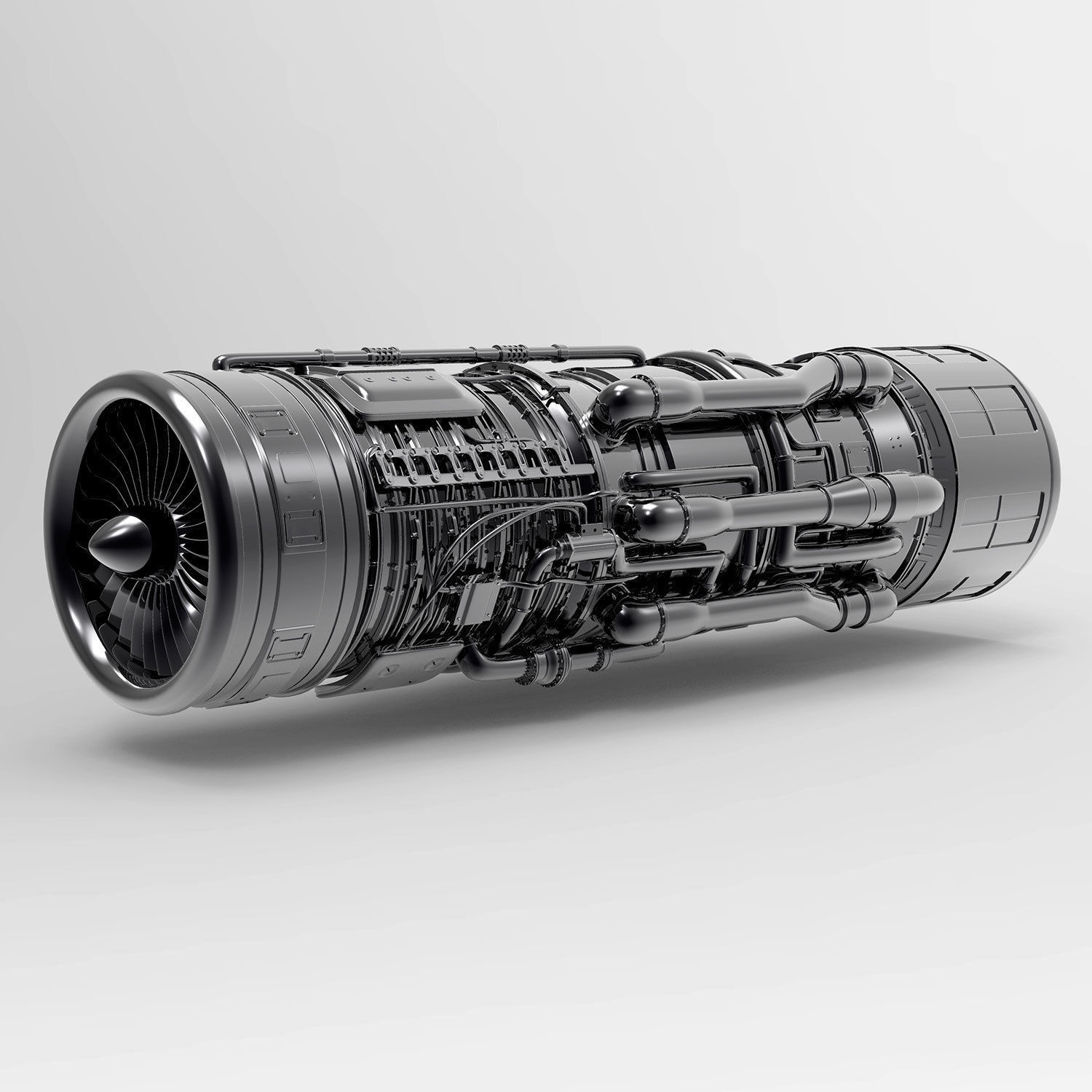 Aircraft Engine 3D model_1