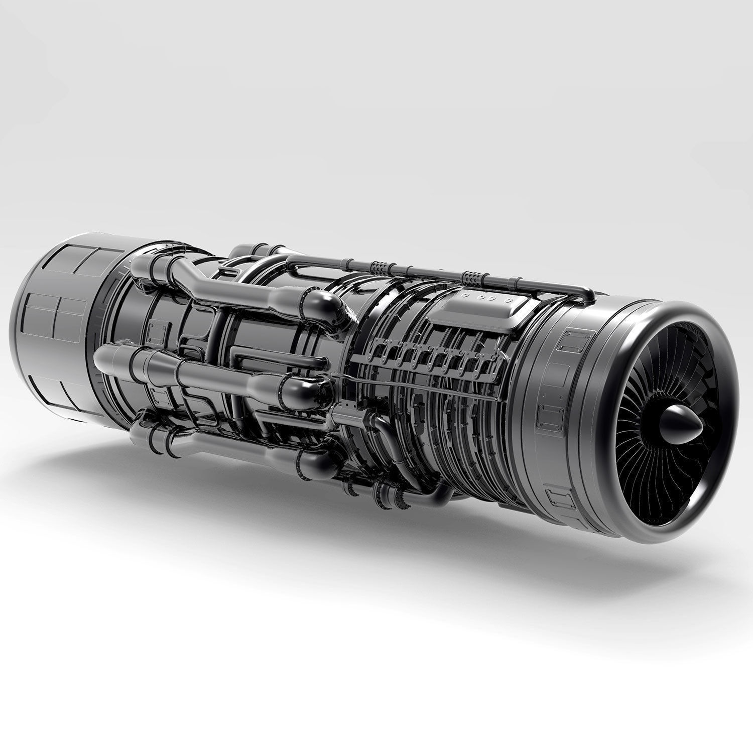Aircraft Engine 3D model_3