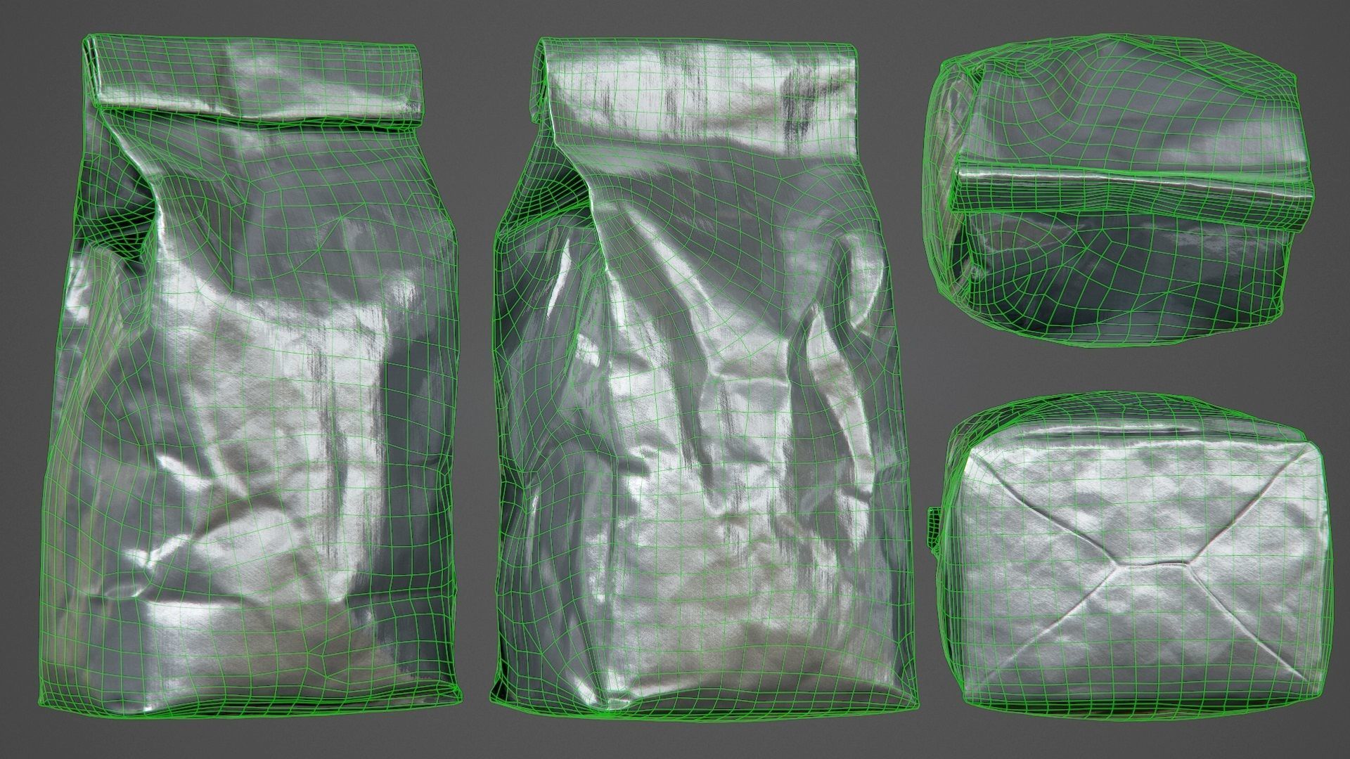 Foil Food Packaging - PBR Game-Ready 3D model_7