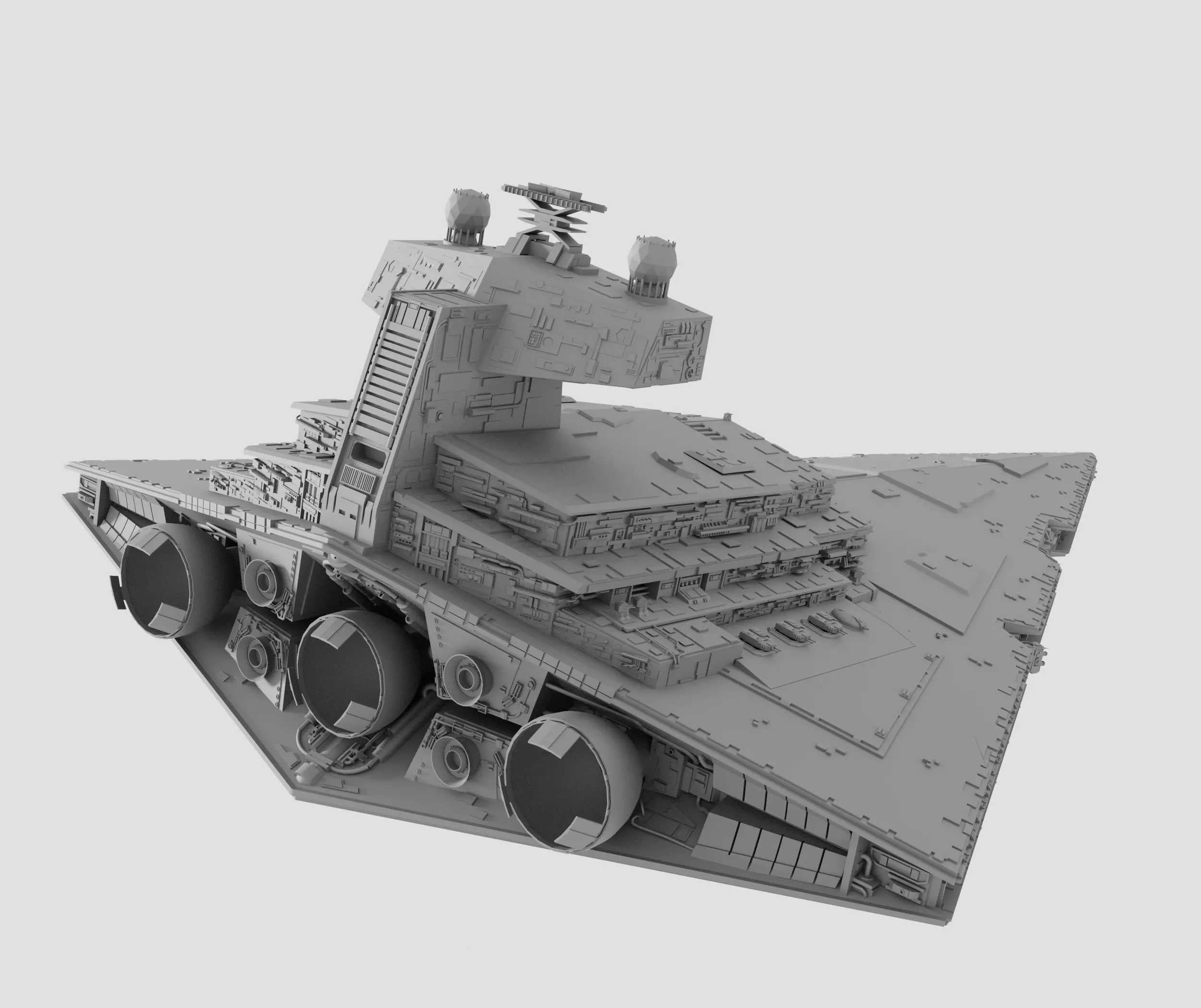 Imperial 1 Star Destroyer Star Wars - High detail level 3D model 3D model_0