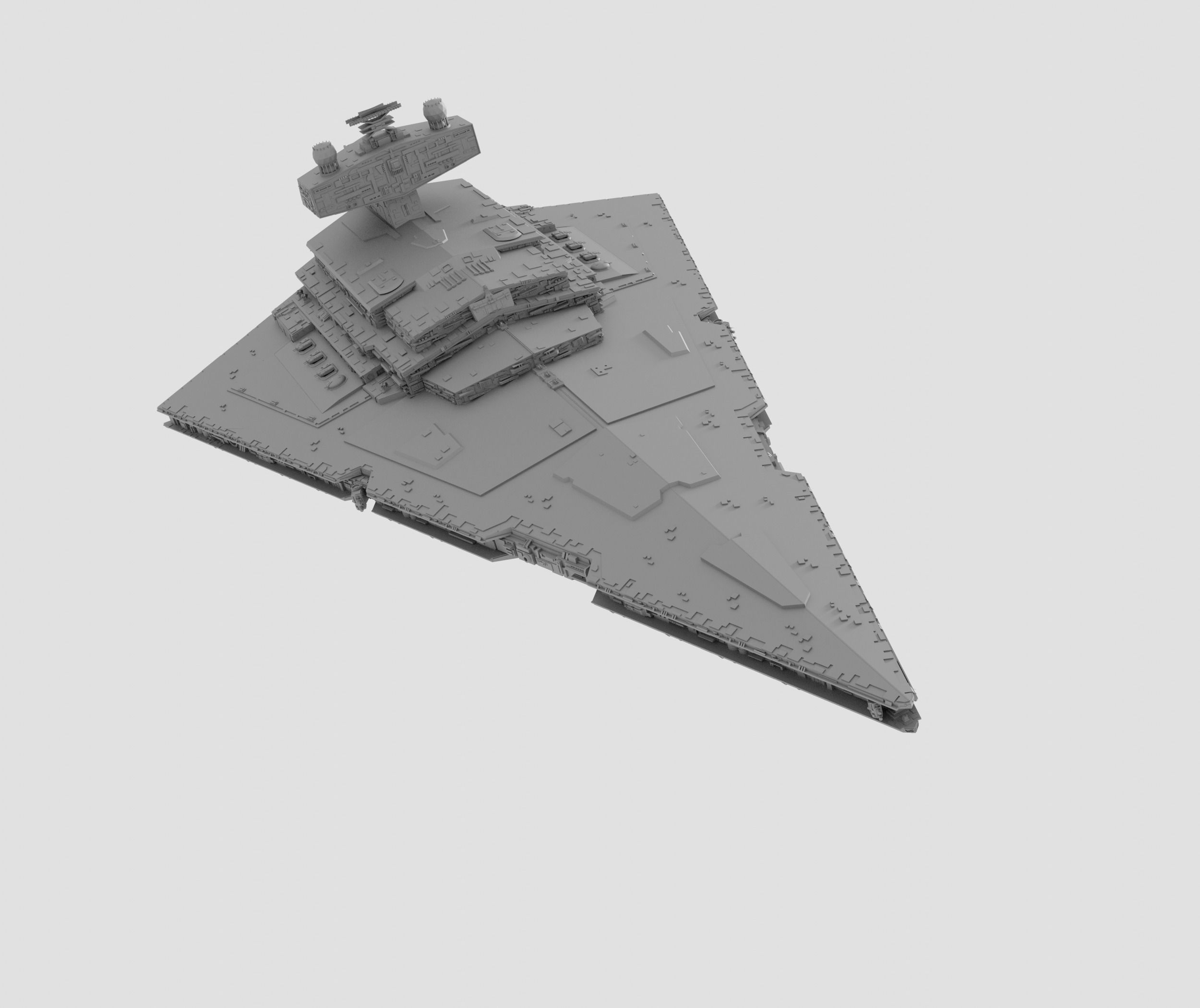 Imperial 1 Star Destroyer Star Wars - High detail level 3D model 3D model_11