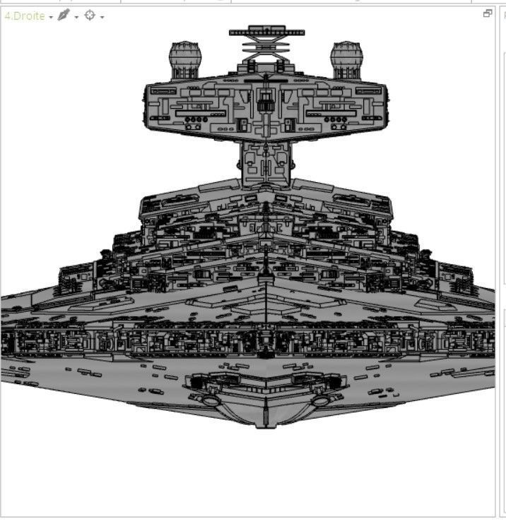 Imperial 1 Star Destroyer Star Wars - High detail level 3D model 3D model_17