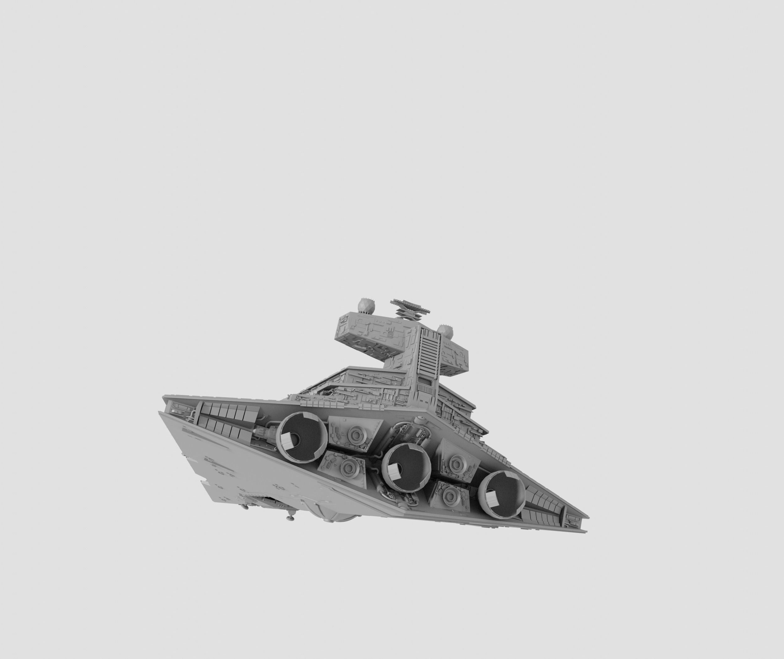 Imperial 1 Star Destroyer Star Wars - High detail level 3D model 3D model_14