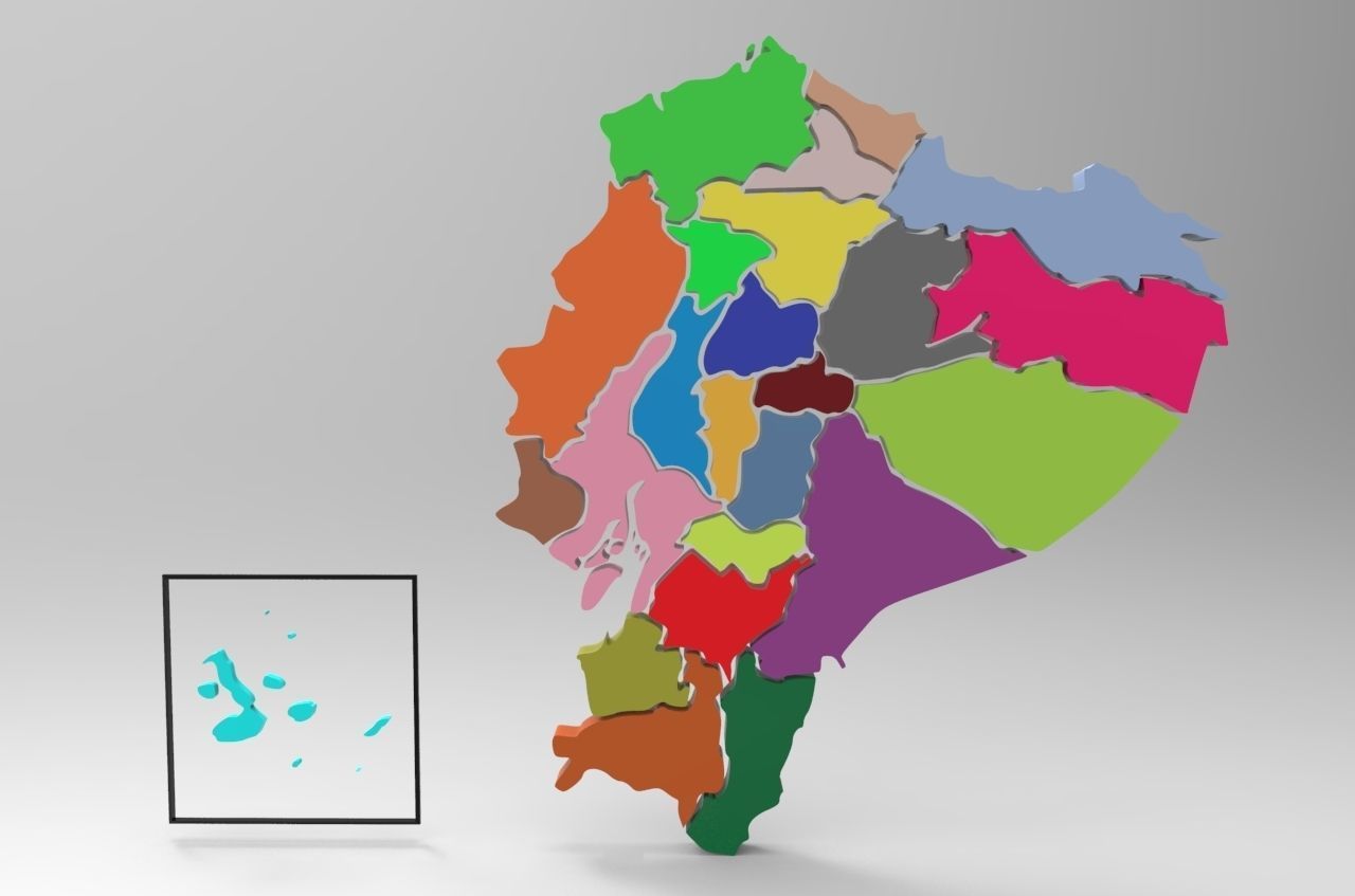 Ecuador animated map of 3D model_1