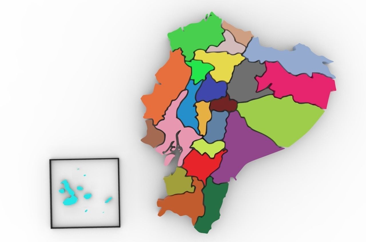 Ecuador animated map of 3D model_2