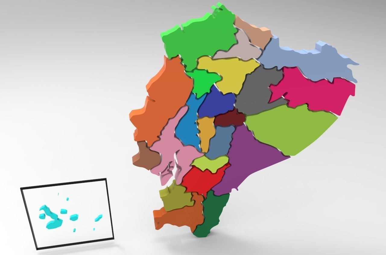Ecuador animated map of 3D model_4