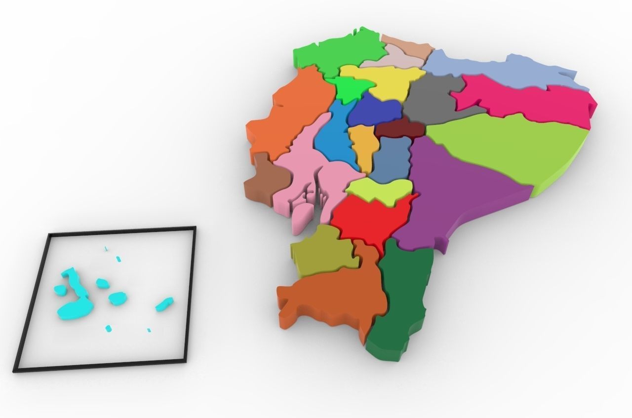 Ecuador animated map of 3D model_3